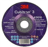 3M Cubitron 3 navrondell, 43616, 36, T27, 125 mm x 7 mm x 22,23 mm, me