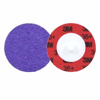 3M™ Cubitron™ 3 Roloc™ hållbar kantrondell 1184F, 36+ YF-vikt, TR, lila, 51 mm, 50/kartong, 200 st/f