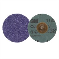 3M Cubitron 3 Roloc Fiberrondell 1182C, 36+, TR, Purple, 76 mm, 50/Car