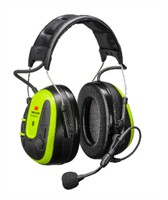 3M™ PELTOR™ WS™ ALERT™ X+, app, klargul, headset, hjässbygel, Bluetoot