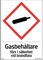 Gasskylt 105x148 självhäftande
