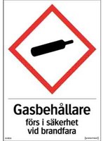 Gasskylt 148x210 plast