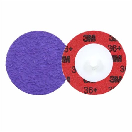 3M™ Cubitron™ 3 Roloc™ hållbar kantrondell 1184F, 36+ YF-vikt, TR, lila, 51 mm, 50/kartong, 200 st/f