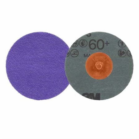 3M™ Cubitron™ 3 Roloc™ Fiberrondell 1187C, 60+, TR, lila, 51 mm, 50/kartong, 200 st/förpackning