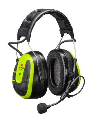 3M™ PELTOR™ WS™ ALERT™ X+, app, klargul, headset, hjässbygel, Bluetoot