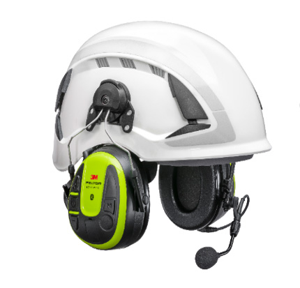 3M™ PELTOR™ WS™ ALERT™ X+, app, klargul, headset, hjälmfäste, Bluetoot