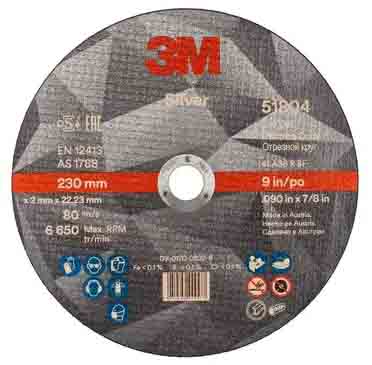 3M™ Silver Kapskiva, T41, 230mm x 2mm x 22,23mm, 50 st/krt