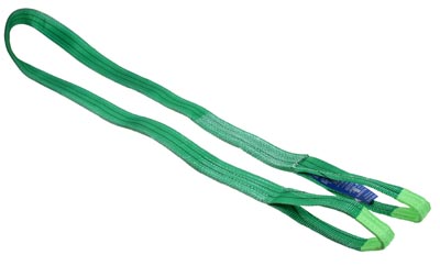 Bandstropp duplex 2,0 t, längd 4,0 m, bredd 60 mm, polyester, grön, EN 1492-1