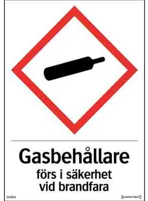 Gasskylt 148x210 plast