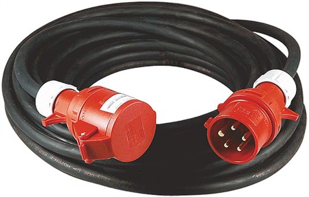 Skarvkabel CEE, 5G2,5 mm², 16A, 20 m, 3-fas, IP44