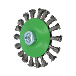 Flexovit Koniska axialborste med tvinnad tråd 115x15xM14 Rostfri