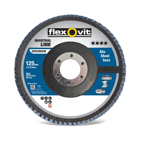 Lamellrondell konvex zirc flx 125x22 r842 p80