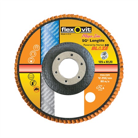 Lamellrondell konvex maxx3 flx 125x22 r980p p40
