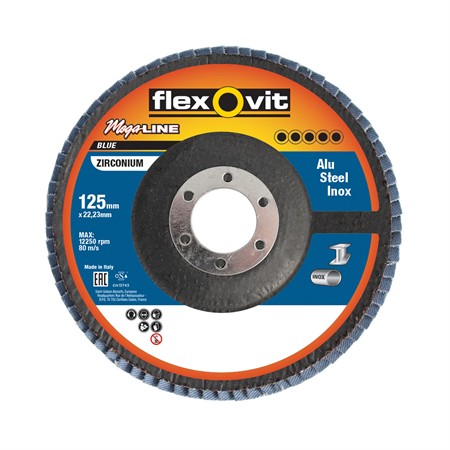 Lamellrondell konvex mega-line blue  125x22 r828 p40